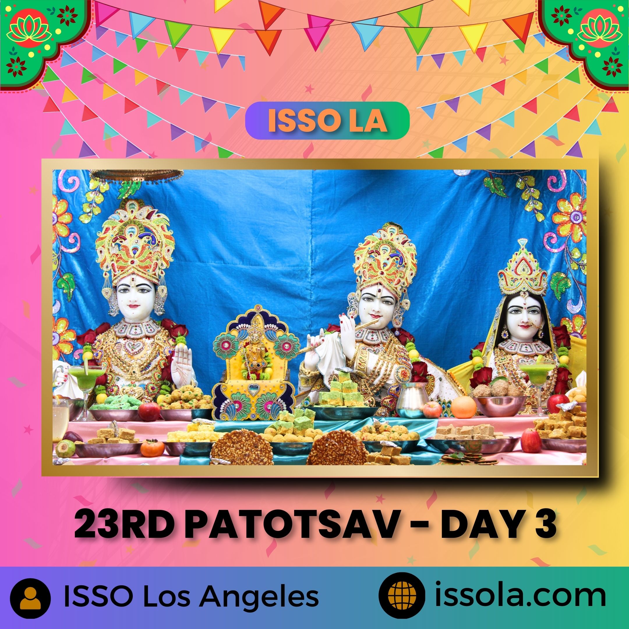 23rd Patotsav Day 3 - Katha and Yajman Pehramani - ISSO Swaminarayan Temple, Norwalk, Los Angeles, www.issola.com